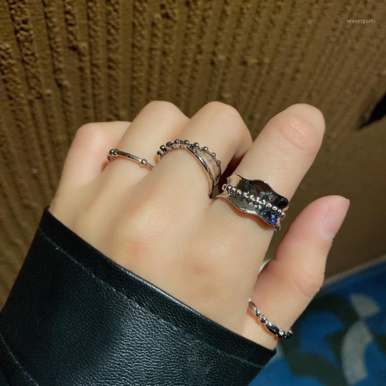 Wedding Rings European Stylish Temperament Ring Set Metal Hiphop Womens1