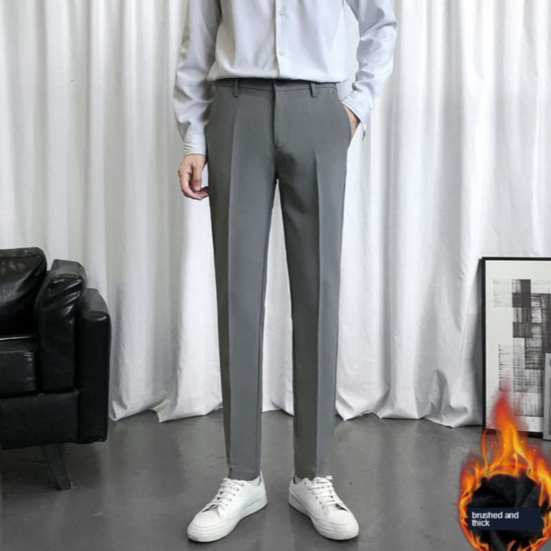 2021 New Winter Plus Veet Suit Men's Slim Warm Fashion Solid Color Business Casual Men Society Pants Mens Trousers Xqpo, Navy blue
2021 New Winter Plus Veet Suit Men's Slim Warm Fashion Solid Color Business Casual Men Society Pants Mens Trousers Xqpo, Navy blue