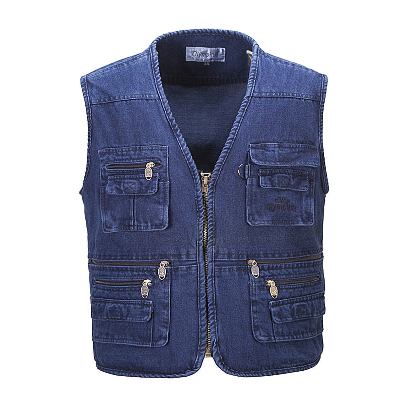 New 2021 Big Size V-neck Classic Multi Denim Work Mens Solid Casual Waistcoat with Many Pockets Fishing Vest Sleeveless Jacket Nyo3, Navy blue vests
New 2021 Big Size V-neck Classic Multi Denim Work Mens Solid Casual Waistcoat with Many Pockets Fishing Vest Sleeveless Jacket Nyo3, Navy blue vests