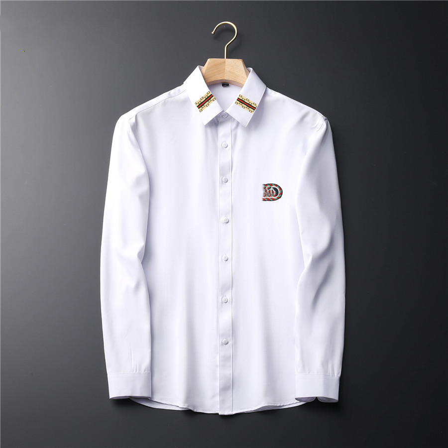 2021 Luxurys Designers Dress Shirt Menswear Fashion Society Black Men Solid Color Business Casual Mens Long Sleeve -3XL#06, Blue
2021 Luxurys Designers Dress Shirt Menswear Fashion Society Black Men Solid Color Business Casual Mens Long Sleeve -3XL#06, Blue