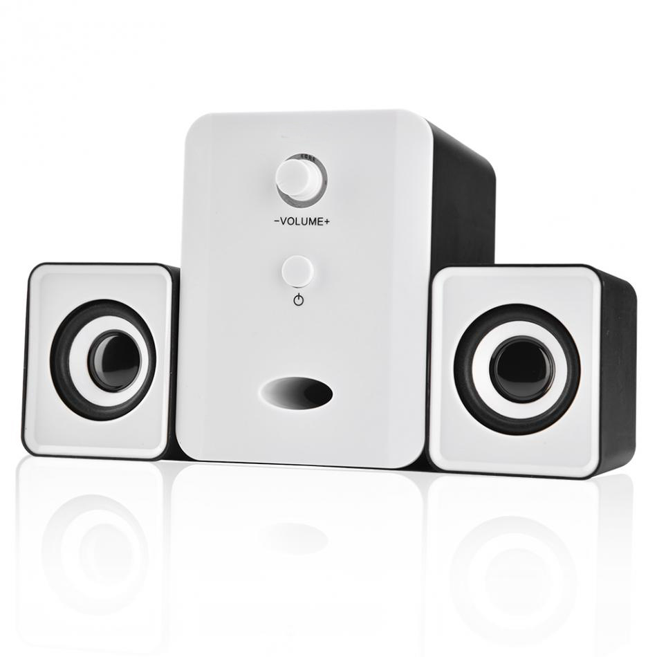 USB Wired Combination Speakers Desktop Laptop Sound Box Bass Stereo Music Player SubwooferPhones Computer 3pcsSet