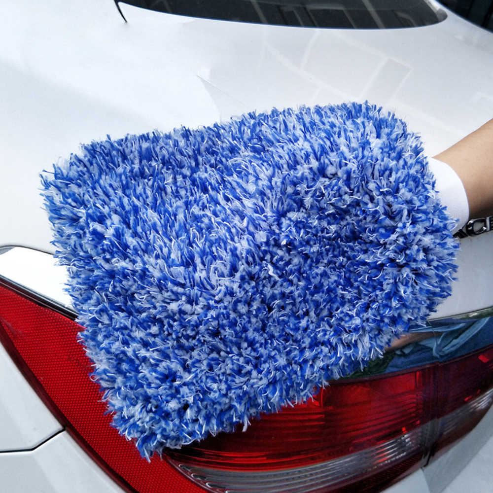 Soft Absorbancy Glove High Density Car Cleaning Ultra Soft Easy To Dry Auto Detailing Microfiber Madness Wash Mitt Cloth Detail