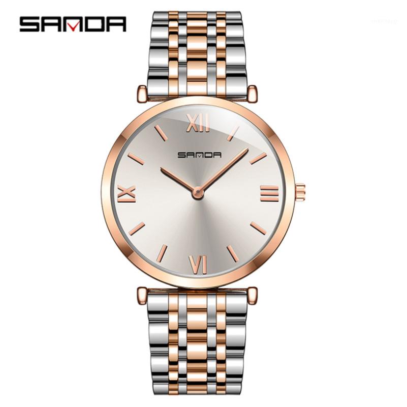 Wristwatches SANDA Luxury Business Watch Men Waterproof Strap Stainless Steel Professional Design Fashion Rose Gold Men's Quartz, Black 2
Wristwatches SANDA Luxury Business Watch Men Waterproof Strap Stainless Steel Professional Design Fashion Rose Gold Men's Quartz, Black 2