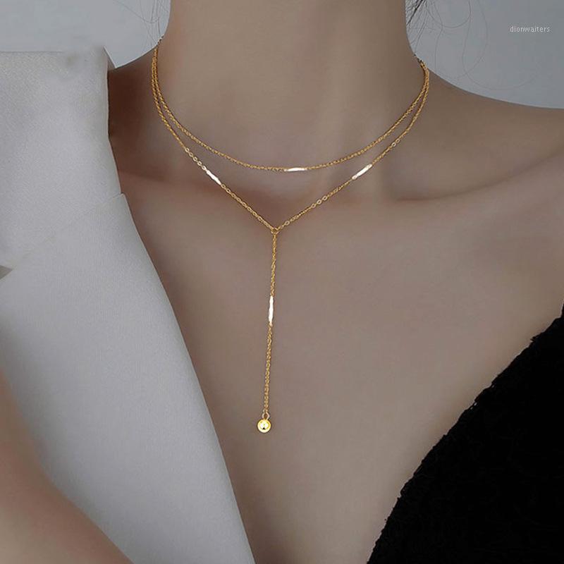 Chains YAOLOGE 316L Stainless Steel For Women 2 Layer Gold Color Beads Necklaces Vintage Chain Choker 2021 Gift Fashion Party Jewelry
Chains YAOLOGE 316L Stainless Steel For Women 2 Layer Gold Color Beads Necklaces Vintage Chain Choker 2021 Gift Fashion Party Jewelry