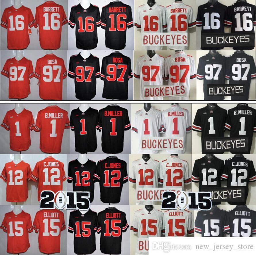 NCAA Ohio State Buckeyes College Football Wear Jerseys 1 Braxton Miller 12 Cardale Jones 15 Ezekiel Elliott 16 JT Barrett 97 Joey Bosa Jersey, As picture
NCAA Ohio State Buckeyes College Football Wear Jerseys 1 Braxton Miller 12 Cardale Jones 15 Ezekiel Elliott 16 JT Barrett 97 Joey Bosa Jersey, As picture
