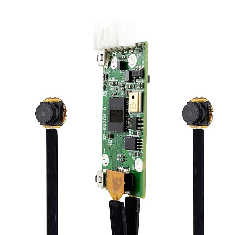 Cameras Dual Lens & Sensor Stereo HD Camera Module 400mm FPC Length Mini USB Surveillance Device UVC WebCam PCBA Board With Microphone