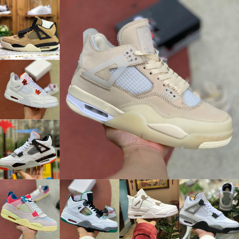 New 4 4s Basketball Shoes Men Women New Cream Sail The White Cement Bred Court Purple Union LA GUAVA ICE Rasta What The Sports Shoes F56
New 4 4s Basketball Shoes Men Women New Cream Sail The White Cement Bred Court Purple Union LA GUAVA ICE Rasta What The Sports Shoes F56