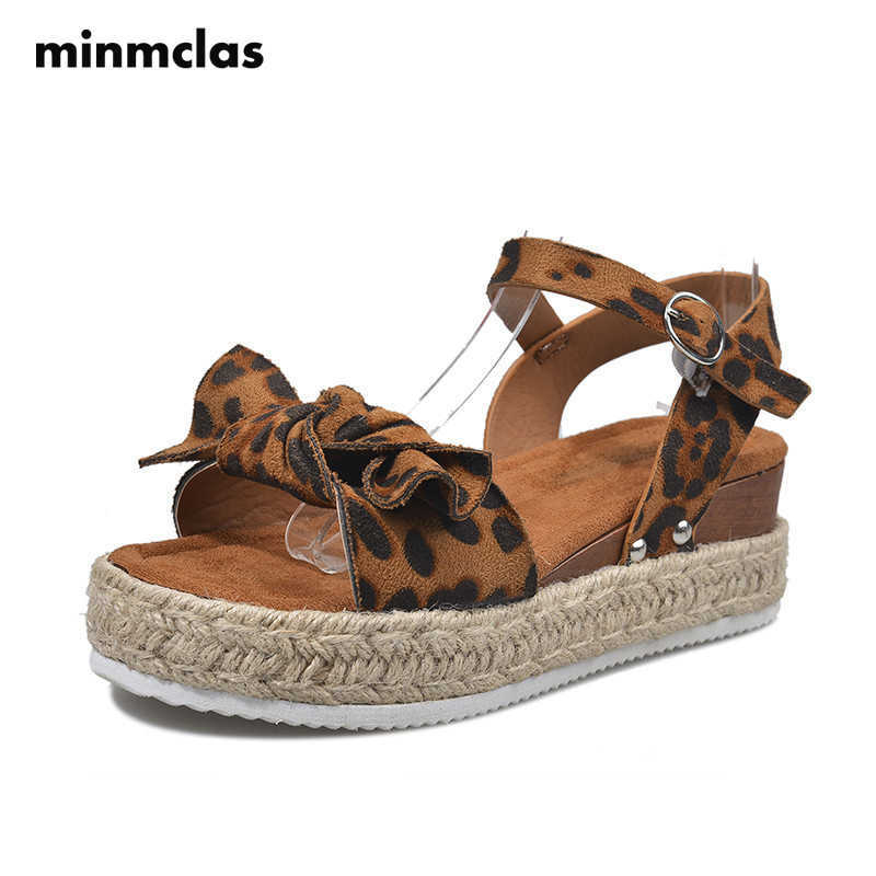 MInmclas 2021 Women's Espadrilles Alpargatas Bow Leopard Sandals Platform Summer Thick Bottom Ladies Sandals Women's Shoes Y0721, Black
MInmclas 2021 Women's Espadrilles Alpargatas Bow Leopard Sandals Platform Summer Thick Bottom Ladies Sandals Women's Shoes Y0721, Black