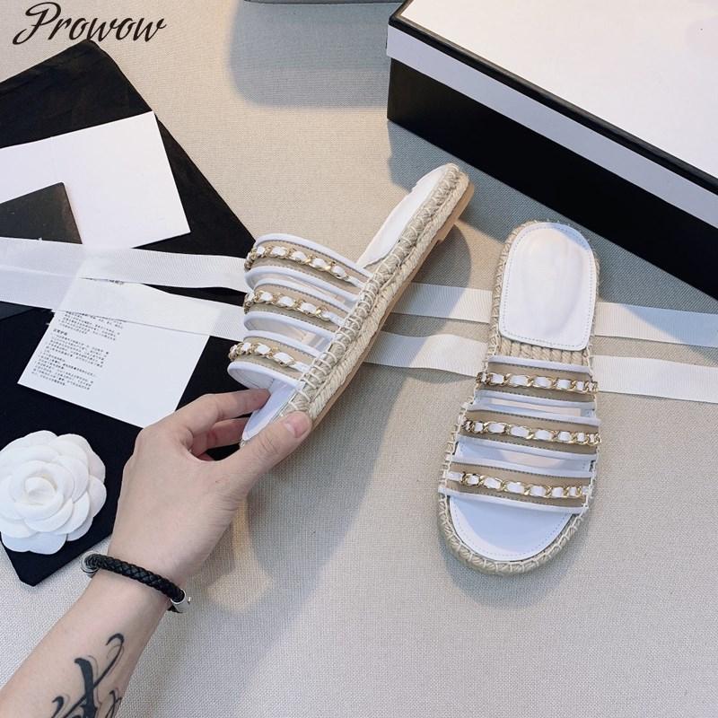 Prowow Woman Slippers Genuine Leather Ladies Sandals Summer Outdoor Beach Luxury Designer 2021 New Zapatos De Mujer Slides, As pic1
Prowow Woman Slippers Genuine Leather Ladies Sandals Summer Outdoor Beach Luxury Designer 2021 New Zapatos De Mujer Slides, As pic1