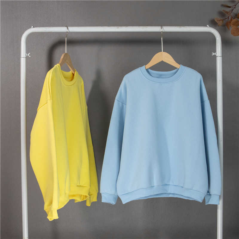 Colorfaith Spring Autumn Women Sweatshirts Pullovers Oversized Fashionable Korean Pop Jumper Thicken Lady Tops SS1293 210816