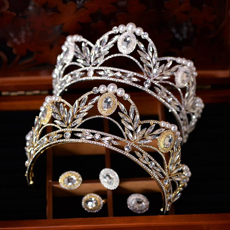 Hair Clips & Barrettes Vintage Pearls&Crystal Bridal Tiara Crowns With Earring European Bride Headpieces Set Wedding Accessories
Hair Clips & Barrettes Vintage Pearls&Crystal Bridal Tiara Crowns With Earring European Bride Headpieces Set Wedding Accessories