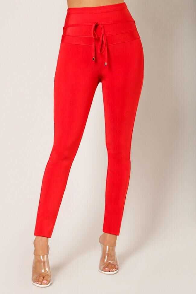 High Quality Black Grey Pink Rayon Bandage Pant Sexy Fashion Celebrity Pant 211006