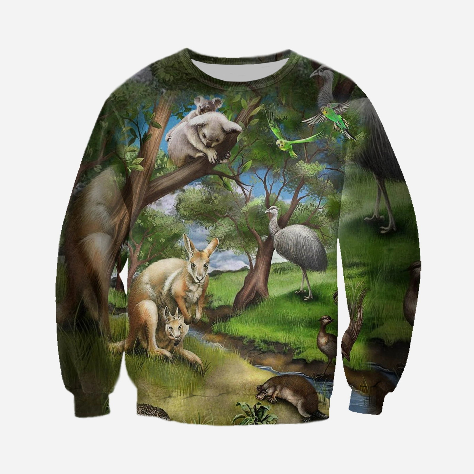 Animal world lion / hippo / elephant 3D Printed Sweatshirt For Men/Women Harajuku Fashion Long sleeve sweatshirt Casual Pullover 201020