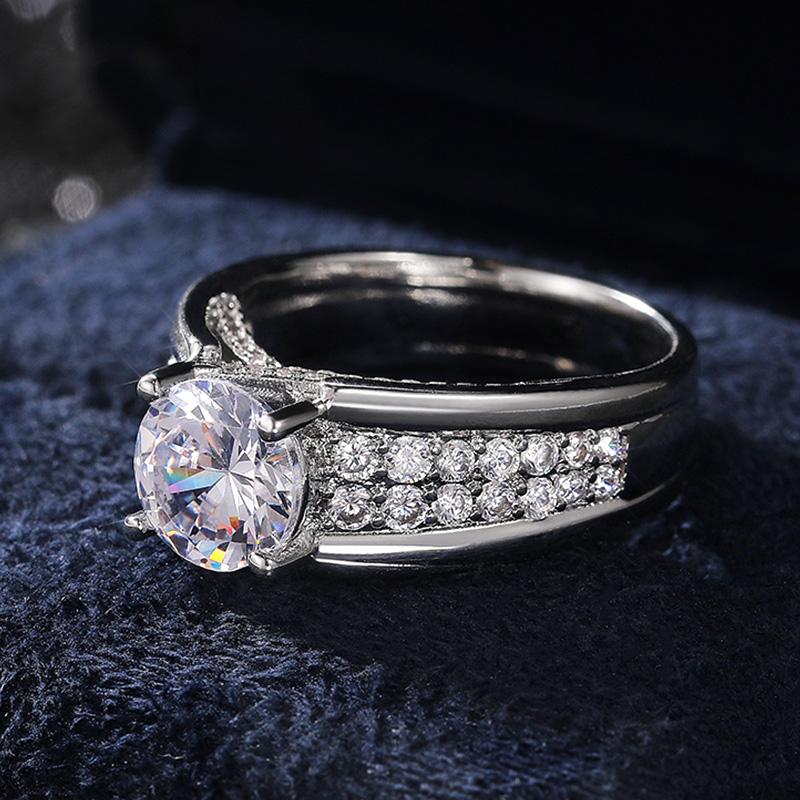 Wedding Rings High Quality Silver Plated Women Round Cubic Zircon 4 Design Proposal Engagement Ring Classic Jewelry
Wedding Rings High Quality Silver Plated Women Round Cubic Zircon 4 Design Proposal Engagement Ring Classic Jewelry