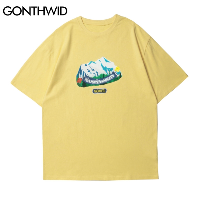 T-Shirts Creative Snow Mountain Print Tees Harajuku Hip Hop Casual Streetwear Tshirts Fashion Short Sleeve Cotton Tops 210602, Black
T-Shirts Creative Snow Mountain Print Tees Harajuku Hip Hop Casual Streetwear Tshirts Fashion Short Sleeve Cotton Tops 210602, Black