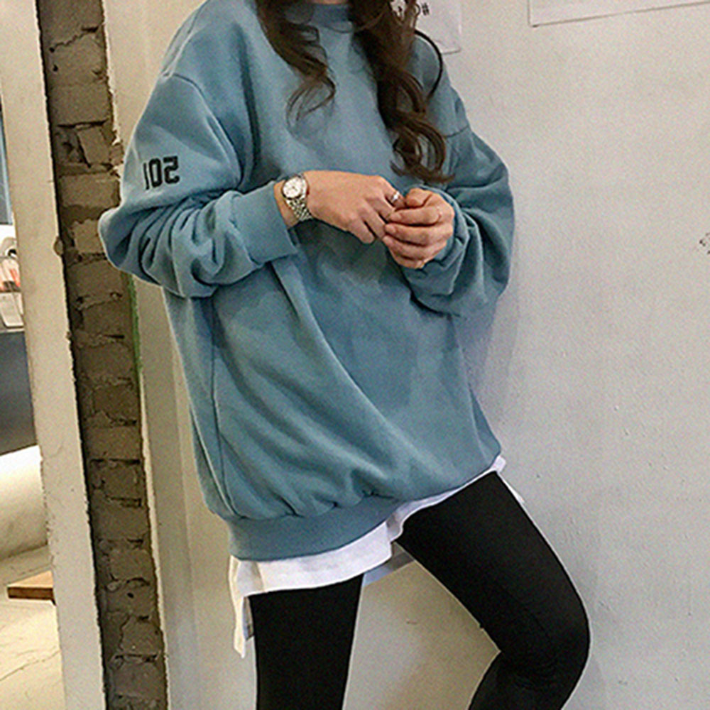 Letters Print Hoodie Women Autumn Korean Causal Oversized Loose Plain Pullover Tops Basic Harajuku Streetwear Sweatshirt Gray T200723
