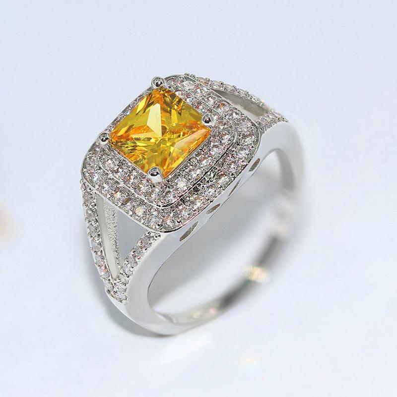 Cluster Rings Luxury Cocktail For Women & Men Yellow Crystal White Gold Color +CZ Party Gift Fashion Jewelry R499, Golden;silver
Cluster Rings Luxury Cocktail For Women & Men Yellow Crystal White Gold Color +CZ Party Gift Fashion Jewelry R499, Golden;silver