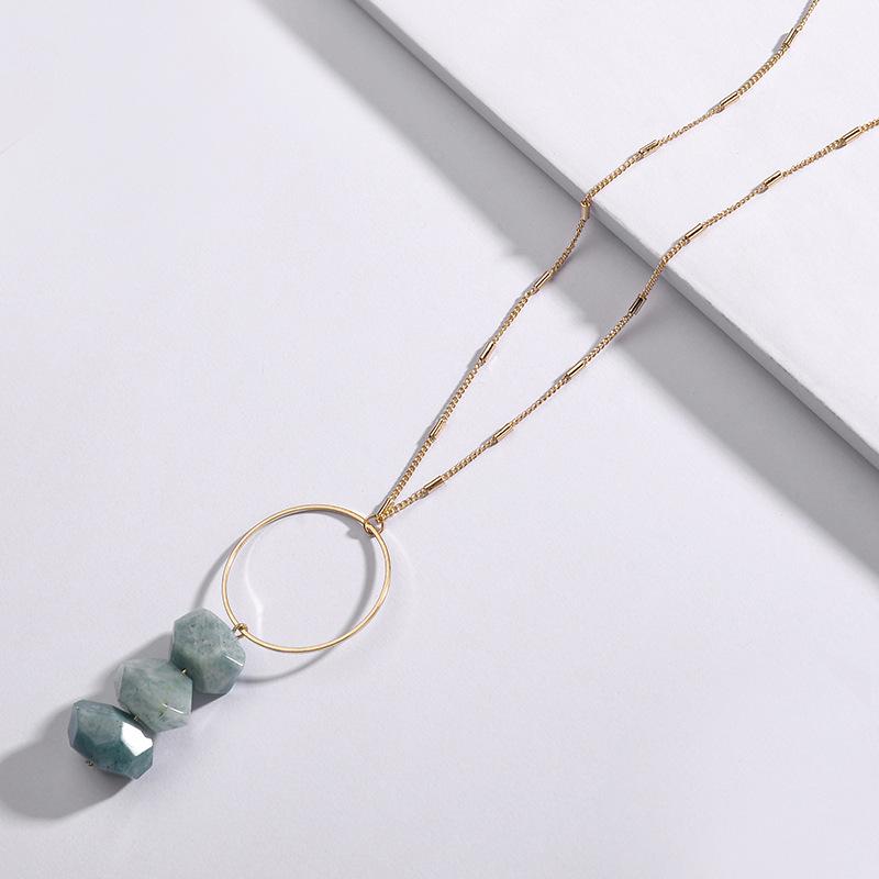 Pendant Necklaces HUIDANG Fashion Women Lady Dainty Chain Facted Natural Labradorite Amazonite Stone Necklace
Pendant Necklaces HUIDANG Fashion Women Lady Dainty Chain Facted Natural Labradorite Amazonite Stone Necklace