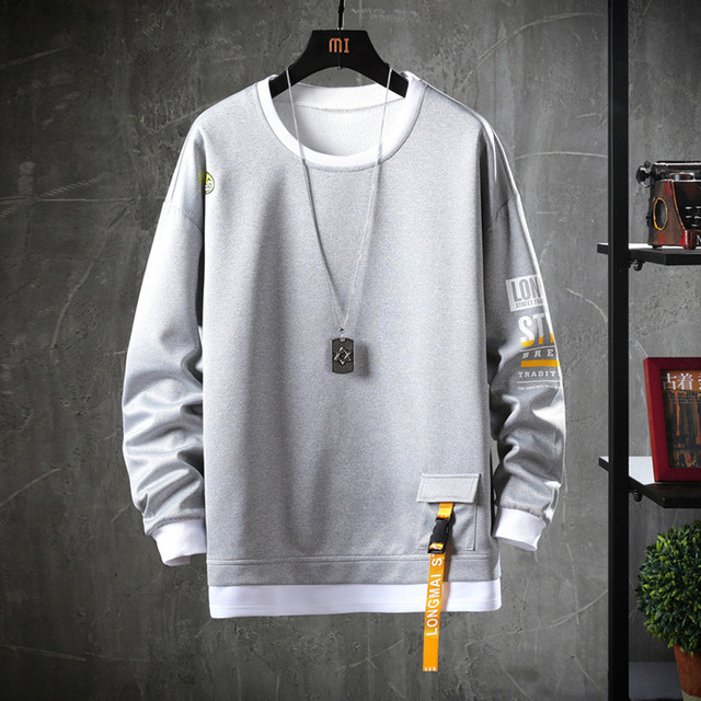 Solid Color Sweatshirt Men Harajuku Hoodies Autumn Spring Hoody Casual Hoodie Cotton Sweatshirts Men Streetwear Clothes 201128