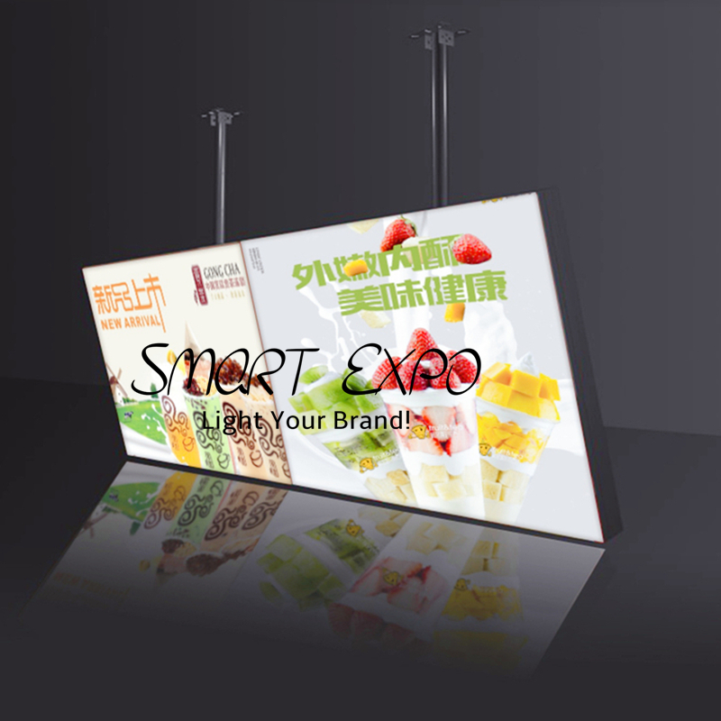 H60*W120cm Beverage Store Illuminated Sign Advertising Display with Custom Print Graphic Wooden Case Pack