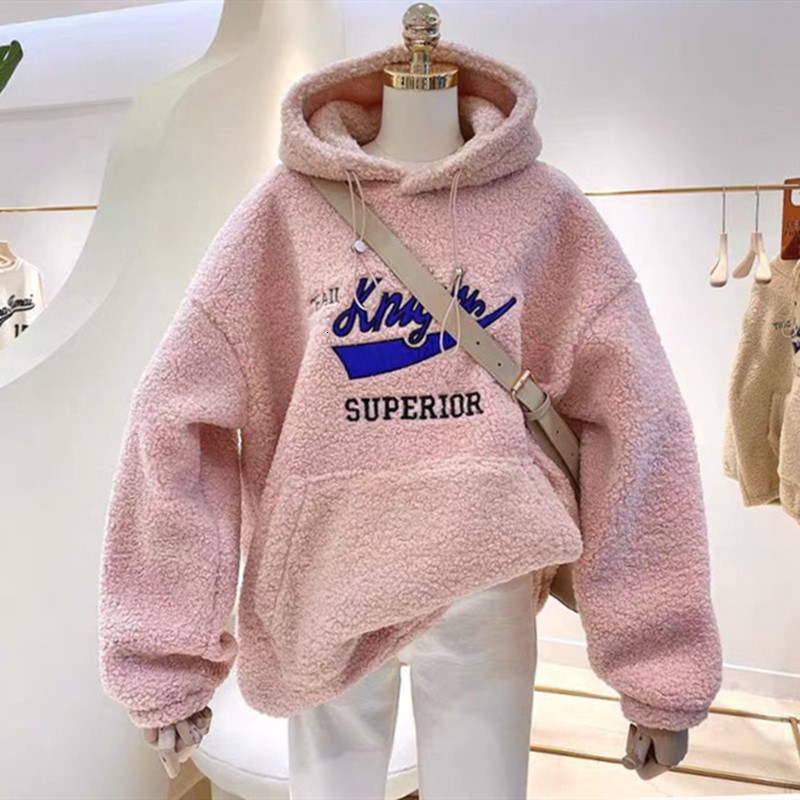 2021 New Female Fake Wool Korean Girls Casual Hoodies Sleeve Long Winter Streetwear Large Sweater E2et, Dark grey
2021 New Female Fake Wool Korean Girls Casual Hoodies Sleeve Long Winter Streetwear Large Sweater E2et, Dark grey