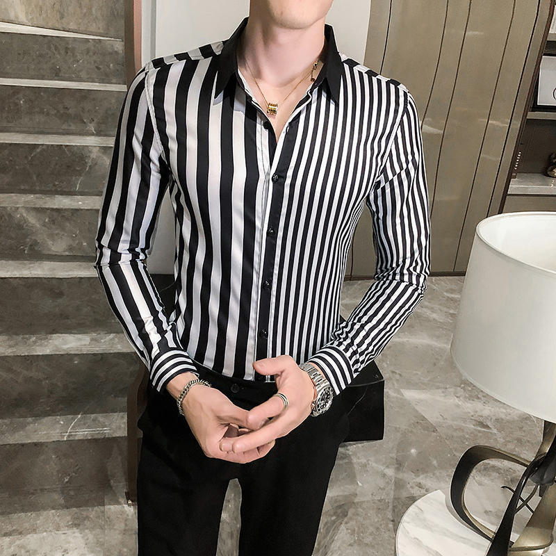 2021 Warm Sale of Striped Fashion New Fall Long Sleeve Shirts for Fine Men Adjusting Formal Business Wear Men's Blouse 3xl-m P802, Black
2021 Warm Sale of Striped Fashion New Fall Long Sleeve Shirts for Fine Men Adjusting Formal Business Wear Men's Blouse 3xl-m P802, Black