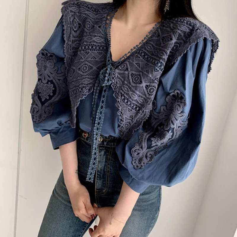 ZAWFL Autumn Turndown Collar Pearl Buckle Lace Blouse Women Blouses Long Sleeve Elegant Top Korean Fashion Clothing Woman Shirts 210525, Picture color
ZAWFL Autumn Turndown Collar Pearl Buckle Lace Blouse Women Blouses Long Sleeve Elegant Top Korean Fashion Clothing Woman Shirts 210525, Picture color