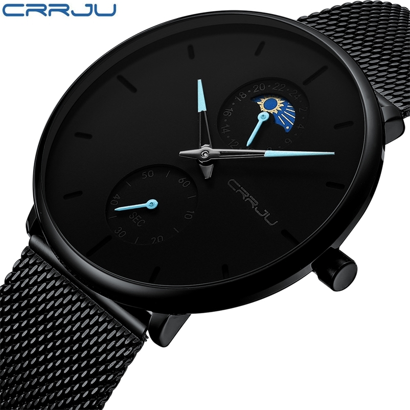CRRJU Luxury Top Brand Man 3ATM Waterproof Clock Men's Analog Quartz 24 Hour Watches Men Sport Full Steel WristWatch Relogio 210608, Black red
CRRJU Luxury Top Brand Man 3ATM Waterproof Clock Men's Analog Quartz 24 Hour Watches Men Sport Full Steel WristWatch Relogio 210608, Black red