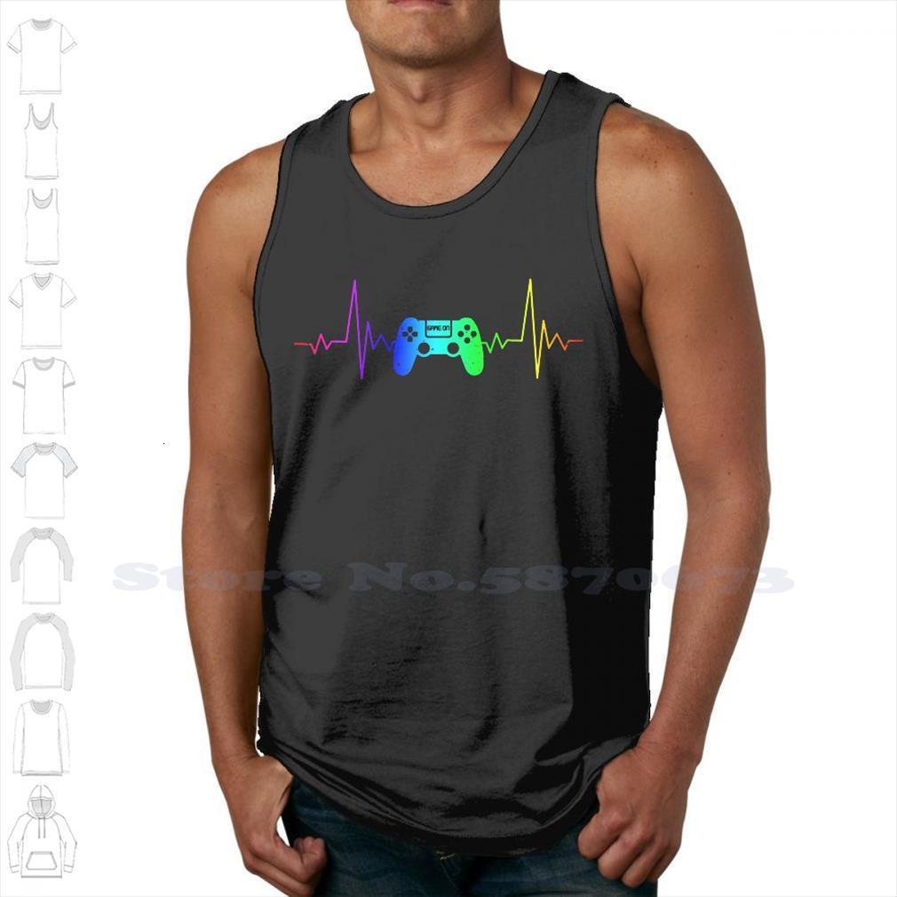 video game controller heartbeat gamer mask and more summer funny tank sleeveless vest for men women gaming, White;black
video game controller heartbeat gamer mask and more summer funny tank sleeveless vest for men women gaming, White;black