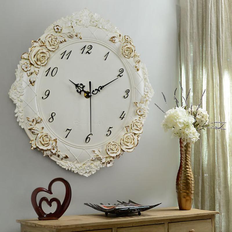 Resin Rose Flower Bedroom Office Room Craft Retro Restaurant Wall Clock Hotel European Style Kitchen Home Decor Quiet
Resin Rose Flower Bedroom Office Room Craft Retro Restaurant Wall Clock Hotel European Style Kitchen Home Decor Quiet