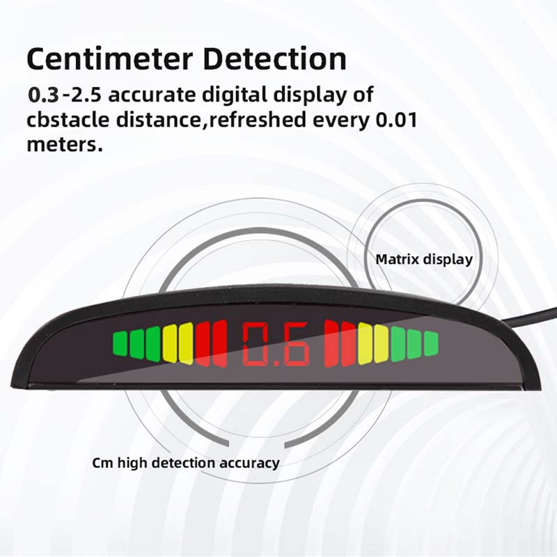 XINMY Intelligent Car LED Indicator Set with Four-Sensor Reversing Aid for Precise Vehicle Guidance