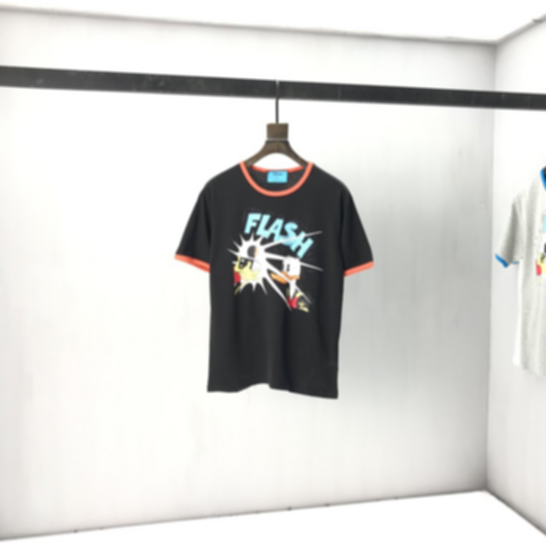 2021 European latest spring and summer casual sports women's T-shirt fashion Italy photo flash duck print black men's all-match cotton Tee, White;black
2021 European latest spring and summer casual sports women's T-shirt fashion Italy photo flash duck print black men's all-match cotton Tee, White;black