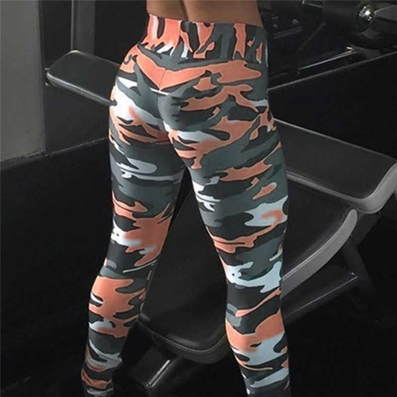 Camouflage Womens For leggins Graffiti Style Slim Stretch Trouser Army Green Leggings Deportes Pants 211014