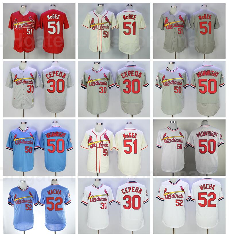 1967 1982 1985 Retror Baseball Vintage 50 Adam Wainwright Jersey 51 Willie McGee 52 Michael Wacha 30 Orlando Cepeda Red White Grey Stitched, 51 grey
1967 1982 1985 Retror Baseball Vintage 50 Adam Wainwright Jersey 51 Willie McGee 52 Michael Wacha 30 Orlando Cepeda Red White Grey Stitched, 51 grey