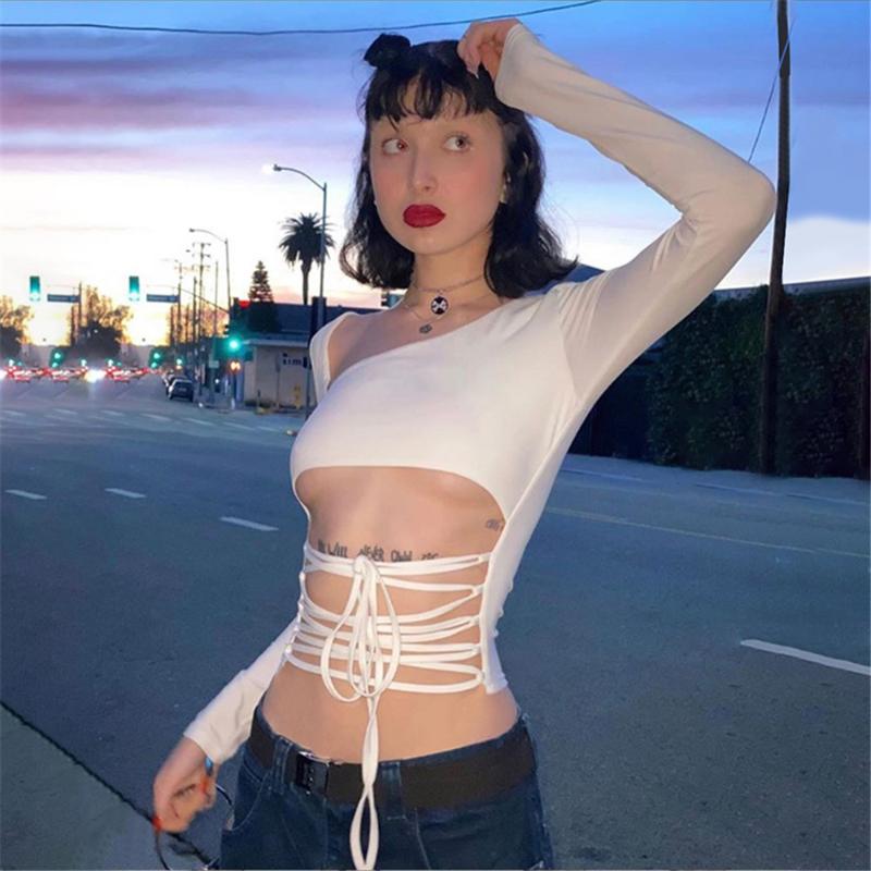 Women' T-Shirt Autumn Women Backless Crop Tops Sexy Solid Strapless Long Sleeve Top Casual Criss Cross Lace-Up Tie Knot Slim Navel, White
Women' T-Shirt Autumn Women Backless Crop Tops Sexy Solid Strapless Long Sleeve Top Casual Criss Cross Lace-Up Tie Knot Slim Navel, White