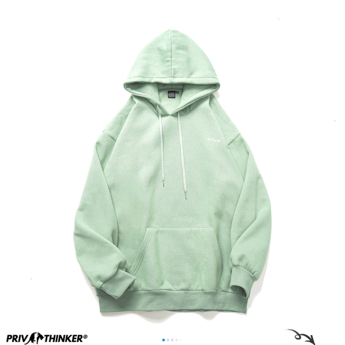 Privathinker 7 Colors Men Hoodies Fashion Blue Letter Printed Couple Oversized Sweatshirts Korean Man Casual Pullovers Tops 201104