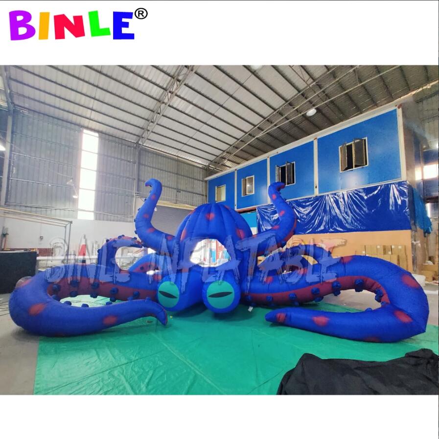 custom made 8m 26ftW concert stage decoration giant inflatable octopus dome tent outdoor octopuss tentacles for DJ