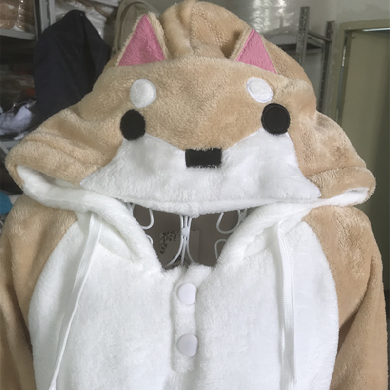 Harajuku Japanese Kawaii Hoodies Women Sweatshirts With Ears Cute Doge Muco Winter Plush Lovely Muco ! Anime Hooded Hoodies 201211