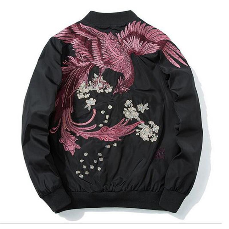Men' Jackets Spring Pilot Bomber Jacket Men Women Bird Embroidery Baseball Fashion Casual Youth Couples Coat Japan Streetwear, Black
Men' Jackets Spring Pilot Bomber Jacket Men Women Bird Embroidery Baseball Fashion Casual Youth Couples Coat Japan Streetwear, Black