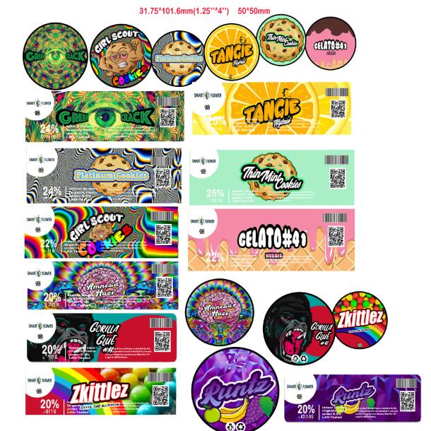 60ml Glass Jar labels Zkittlez Green Crack Girl scout cookies Platinum Tangie Amnesia Haze Gorilla Glue #4 Runtz Stickers
60ml Glass Jar labels Zkittlez Green Crack Girl scout cookies Platinum Tangie Amnesia Haze Gorilla Glue #4 Runtz Stickers