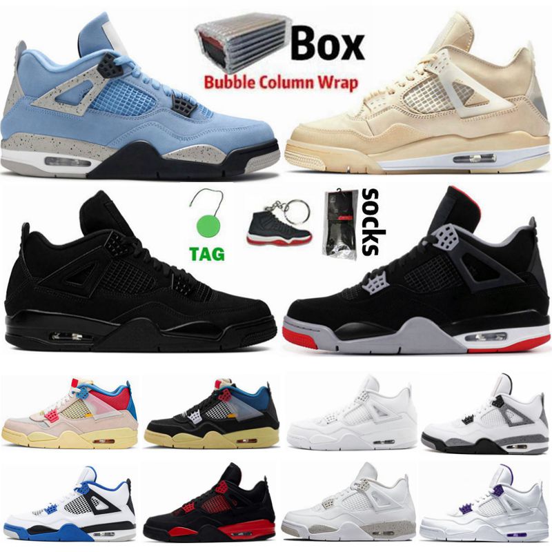 Mens 4s Baskeball Shoes Jumpman Black Cat 4 University Blue UNC Obsidian Hype Royal Bred White Cement Sail Desert Moss Sports Women Sneakers, 23
Mens 4s Baskeball Shoes Jumpman Black Cat 4 University Blue UNC Obsidian Hype Royal Bred White Cement Sail Desert Moss Sports Women Sneakers, 23