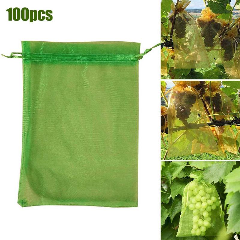 Other Garden Supplies 100pcs Mesh Bags Grape Protection Netting Bag For Protecting Fruits Vegetable Soaking S-eeds