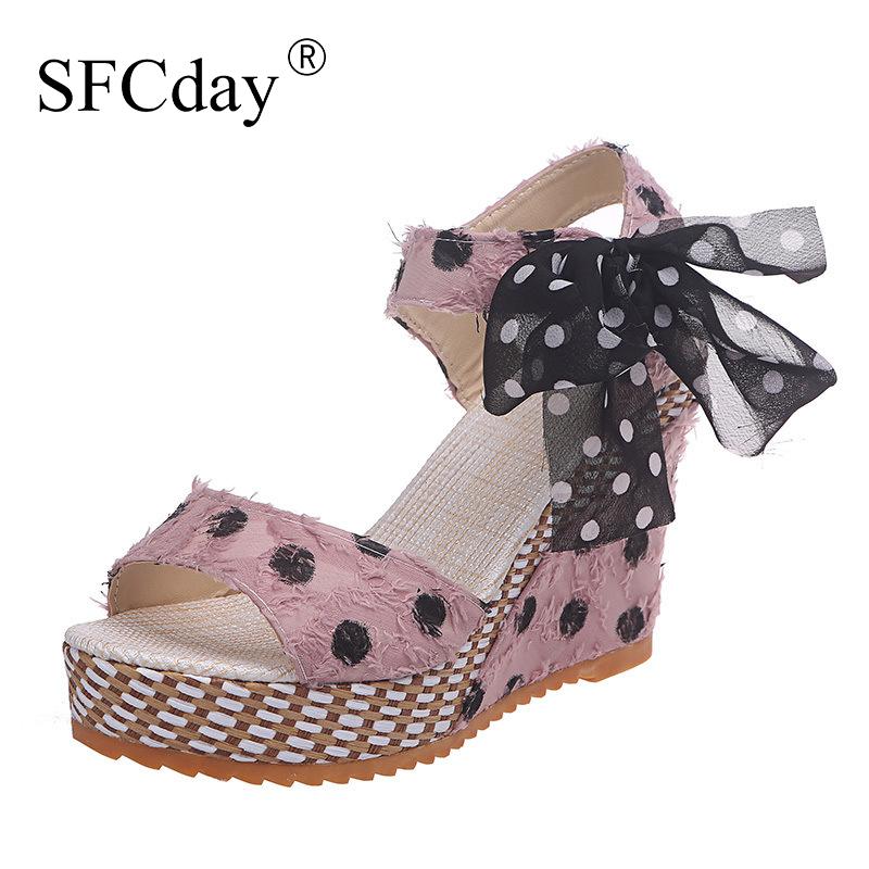 NEW Women Sandals Dot Bowknot Design Platform Wedge Sandals Female Casual Shoes Ladies Fashion Ankle Strap Open Toe Footwear, Black
NEW Women Sandals Dot Bowknot Design Platform Wedge Sandals Female Casual Shoes Ladies Fashion Ankle Strap Open Toe Footwear, Black