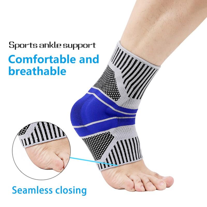 Ankle Support Brace Compression Sleeve With Silicone Gel Reduce Foot Swelling Pain Relief From Plantar Fasciitis Achilles Tendon