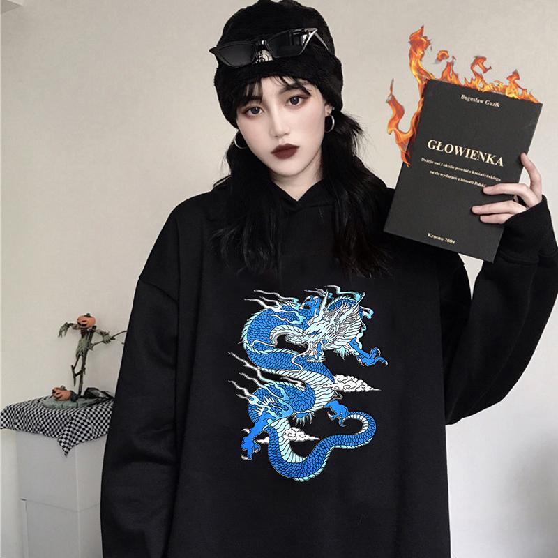 Women' Hoodies & Sweatshirts Oversize Hoodie Gothic Blouse Vintage Chinese Dragon Print Loose Sweatshirt Ulzzang Harajuku Hip Hop Streetwea, Black
Women' Hoodies & Sweatshirts Oversize Hoodie Gothic Blouse Vintage Chinese Dragon Print Loose Sweatshirt Ulzzang Harajuku Hip Hop Streetwea, Black