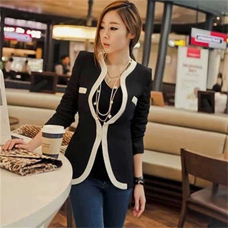 Women Fashion Business Coat Slim Fit Suit Blazer Pockets Long Sleeve Top New Autumn Long Sleeve Cardigan Jacket Outwear 201022