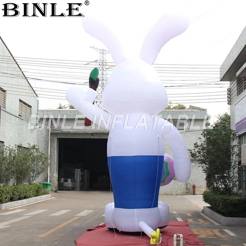 2.4m/8ft 6m/20ft giant inflatable easter bunny with egg&brush large rabbit animal for holiday decoration