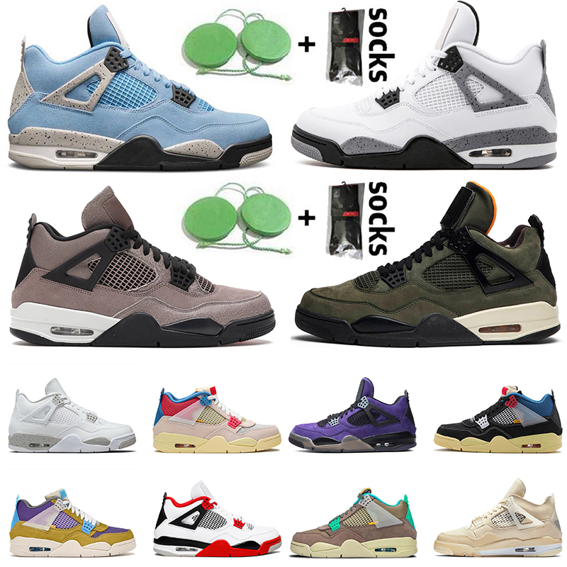Top Quality Men Womens Jumpman 4 4s Basketball Shoes Travis Scotts Cactus Jack Desert Moss University Blue Pine Green Metallic Carnival Trai
Top Quality Men Womens Jumpman 4 4s Basketball Shoes Travis Scotts Cactus Jack Desert Moss University Blue Pine Green Metallic Carnival Trai