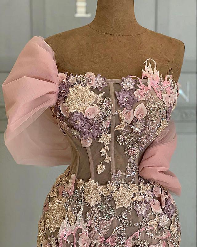 Plus Size Arabic Aso Ebi Luxurious Mermaid Stylish Prom Dresses Lace Beaded Evening Formal Party Second Reception Birthday Engagement Gowns Dress ZJ33