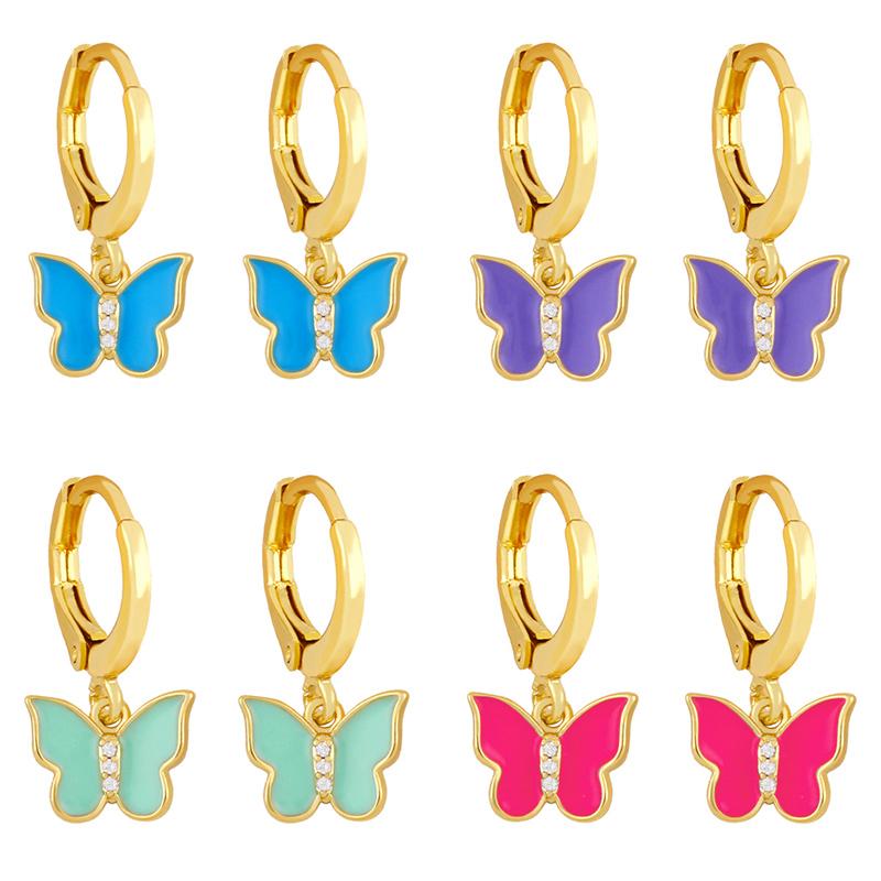 Dangle & Chandelier FLOLA Copper Zircon Cute Butterfly Earrings For Women Colorful Enamel Gold Plated Drop Gift Jewelry Ersx75, Silver
Dangle & Chandelier FLOLA Copper Zircon Cute Butterfly Earrings For Women Colorful Enamel Gold Plated Drop Gift Jewelry Ersx75, Silver